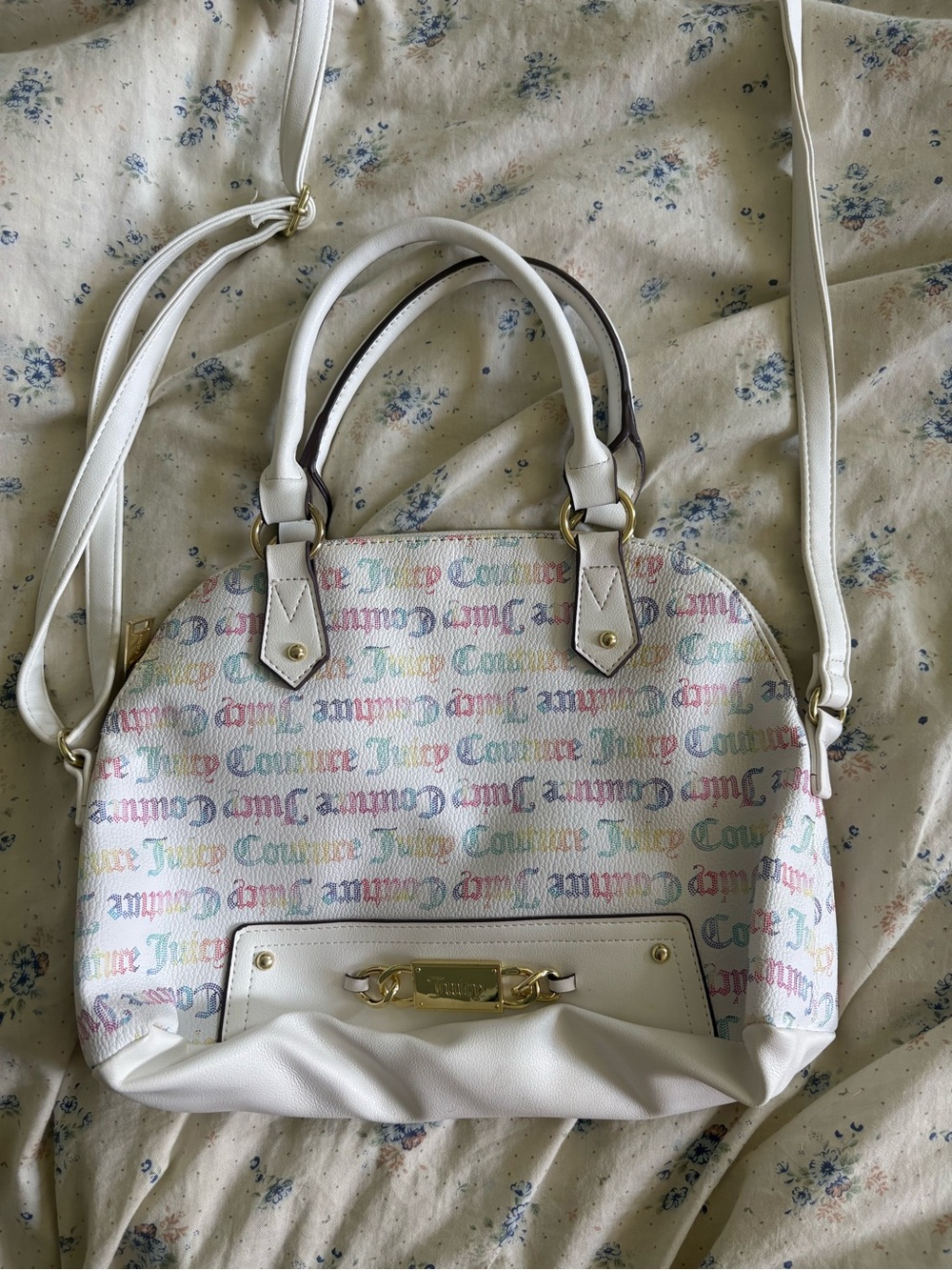 Juicy Couture White and Multicolor Purse